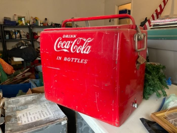 vintage coca cola cooler
