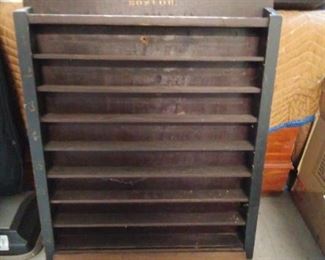 Vintage shelf with bottom closure