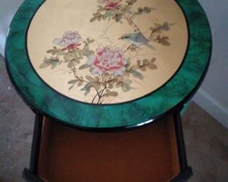 Top of hand painted table