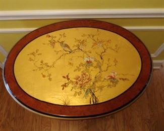 Oval hand paintedtable
