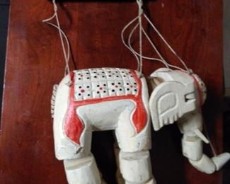 Puppet elephant on strings.. wood