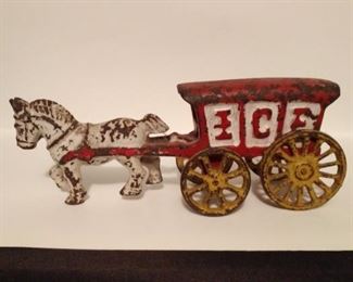Cast iron ice wagon