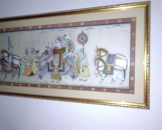 $50.00 Oriental picture     45in wide , 22in tall         