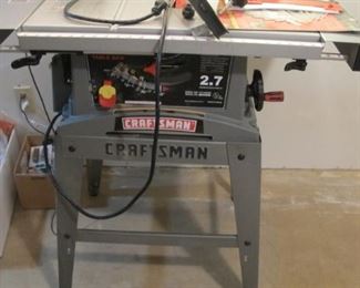 Craftsman 2.7hp 10" table saw & stand like new