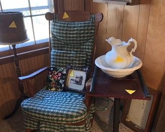 ROCKING CHAIR, PLANT STAND