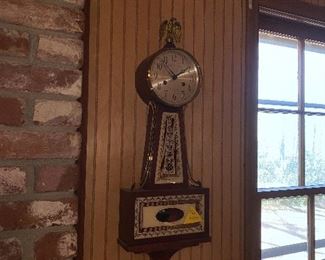 GEORGE WASHINGTON BANJO WALL CLOCK