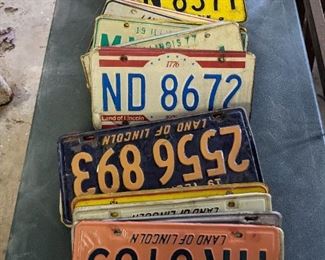 MANY pairs of license plates