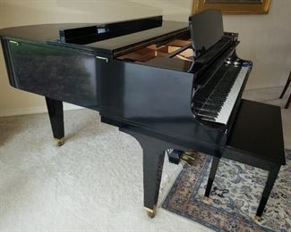 Beautiful Ebony Finish K. Kawai Baby Grand Piano 5 ft Model Kimball 425, GE-1, 1605883