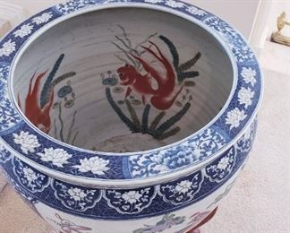Asian Fish Bowl Planter with stand