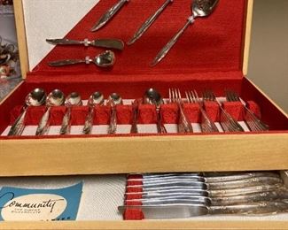 Community Silver Plate flatware, 80 pieces in case