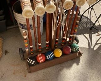 Old croquet set