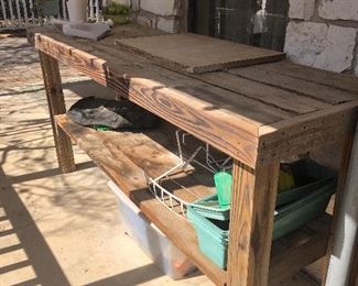 great work bench or garden station bench all wood 