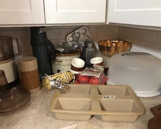 retro and current  kit- tupperware and pampered chef -  thermos- aladdin - etc