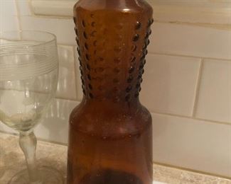 vintage bottle-  really neat glass 