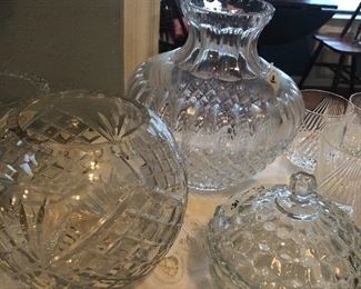 fostoria -  and a few really nice heavy crystal items some waterford  etc 