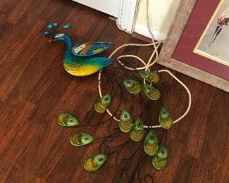 metal peacock decor 