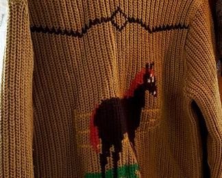 Horse motif sweater