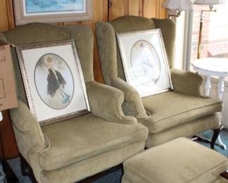2 WINGBACK CHAIRS