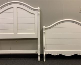 twin white headboard and footboard bed