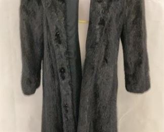 black mink full length coat