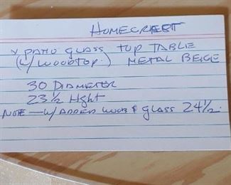 LOT 50 table info added photo