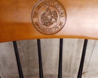 LOT 21 University of Iowa chair by Gardner; 34 hgt x 22 wide.