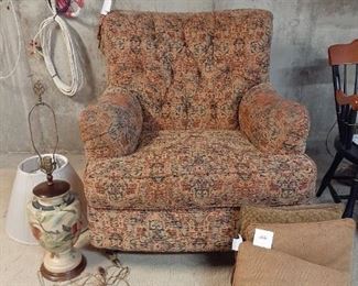 LOT22 new price $45.00 chair ONLY ChExpressions by Westwood Chair, Basement (lamps have been removed)