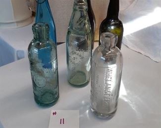 LOT 11 NEW PRICE 60.00 Antique Bottles (6)