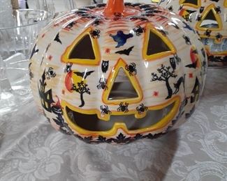 LOT 54 $75.00 ONE Large Polish Pottery Jack-o-lantern