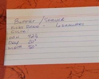 LOT ficks reed server dimensions