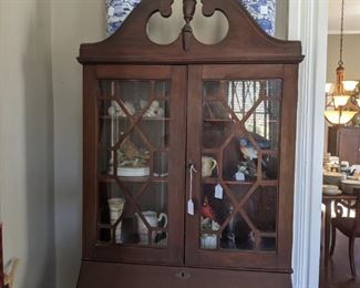 Top of mahogany secretary.
