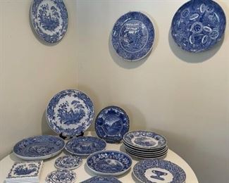 Lots of Blue Plate Decor
