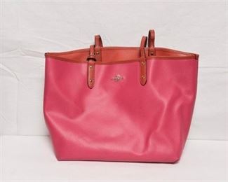 27. Pink Leather COACH Tote