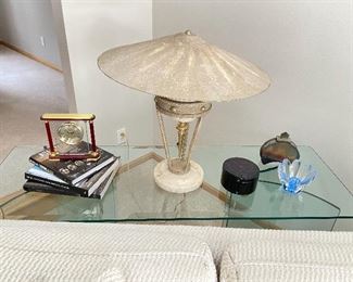 Table lamp and decor