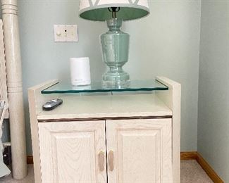 Nightstand with table lamp