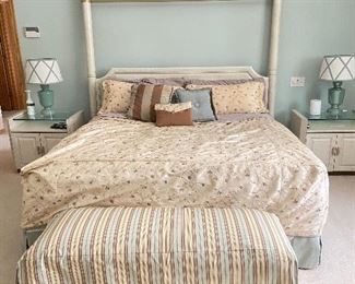 King bed and headboard- 74"W x 80"L x 82" headboard height