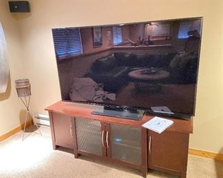 76" Samsung TV and TV stand