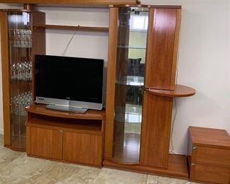 Oak wood wall unit