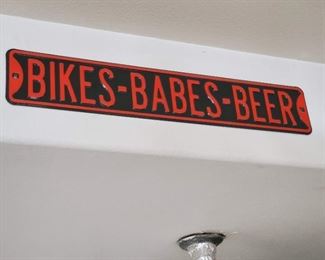 Bikes Babes Beer Sign