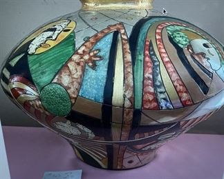 Vintage Egyptian Abstract Vase