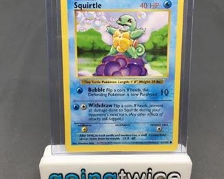 1999 Pokemon Base Set Shadowless 63 SQUIRTLE Trading Card from Huge Collection