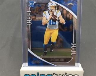 2020 Panini Absolute 167 JUSTIN HERBERT Chargers ROOKIE Football Card