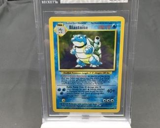 BGS Graded 1999 Pokemon Base Set Unlimited #2 BLASTOISE Holofoil Trading Card - NM-MT+ 8.5