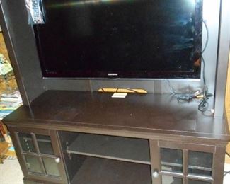 Black entertainment center & Samsung TV