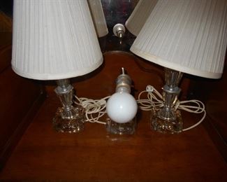 Lamp pair and wall sconce  All working