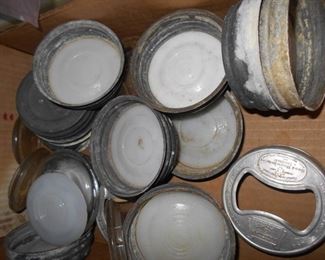 Antique jar lids