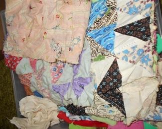 Old quilt pieces