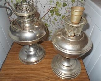 Antique oil lamps