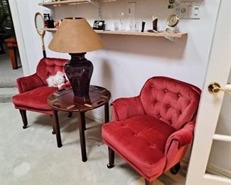 RED PLUSH CHAIRS