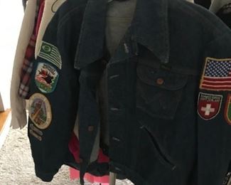 VINTAGE JEAN JACKET WITH PATCHES - VERY COOL